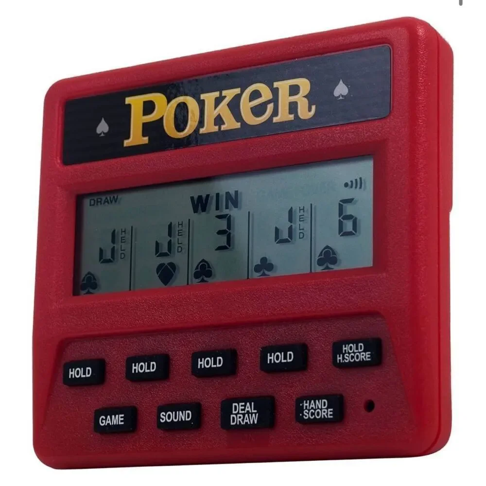 Trademark Poker 5-in-1 Poker Game – Electronic Handheld Games Including Draw